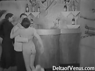 Antic xxx video 1930s - ffm in trei - nudist bar