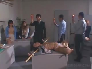 Японець ххх кіно раб покарана з начальник віск dripped на її тіло